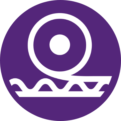 Graphic packaging logo featuring a circular design and wave-like base, representing innovative packaging solutions by The Royal Group.